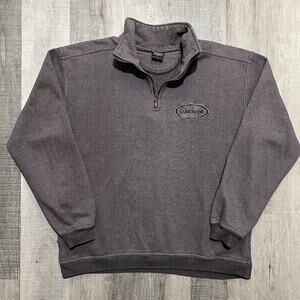 VTG Lake Tahoe 1/4 Zip Sweatshirt Purple Ribbed 90s Pull Over Travel Sweatshirt